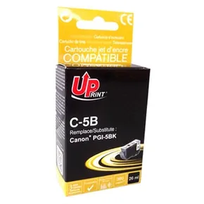 UPrint kompatible Tinte mit PGI5BK, schwarz, 380 Seiten, 26ml, C-5B, mit Chip, für Canon iP4200,