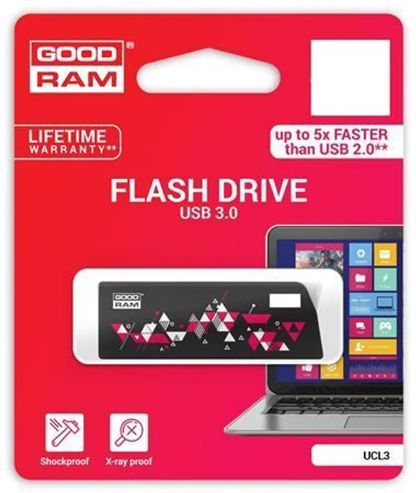 Hauptproduktbild USB disk, 8GB, USB 3.0, 110/20 MB/sec, GOODRAM "CL!CK", černý
