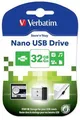 USB-Stick „Nano“, 32 GB, USB 2.0, 10/3 MB/Sek., VERBATIM