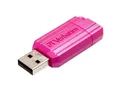 USB-Stick "PinStripe", hellrosa, 32 GB, USB 2.0, 10/4 MB/s, VERBATIM