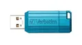 USB-Flash-Laufwerk "PinStripe", Karibikblau, 32 GB, USB 2.0, 10/4 MB/s, VERBATIM