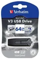 USB-Stick „V3“, schwarz-grau, 64GB, USB 3.0, 60/12MB/sec, VERBATIM
