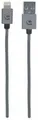 USB-Kabel "iLynk", Lightning, 1 m, stahlgrau, MANHATTAN