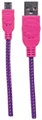 USB-micro-USB-Kabel, 1 m, umwickelt, lila-rosa, MANHATTAN