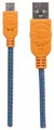 USB-micro-USB-Kabel, 1 m, umwickelt, blau-orange, MANHATTAN