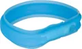 USB-Leuchthalsband FLAT, blau L-XL: 70 cm/30 mm
