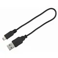 USB-Leuchthalsband FLAT, grün L-XL: 70 cm/18 mm