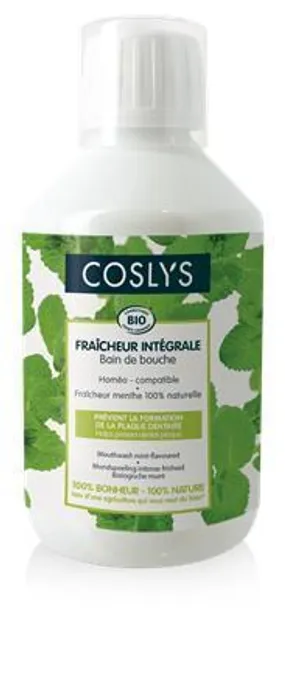 Hauptproduktbild Ústní voda, máta, 0,25 l, bio, COSLYS