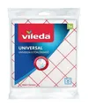 Geschirrtuch, 34x36 cm, 3 Stück, VILEDA Universal, weiß-rot