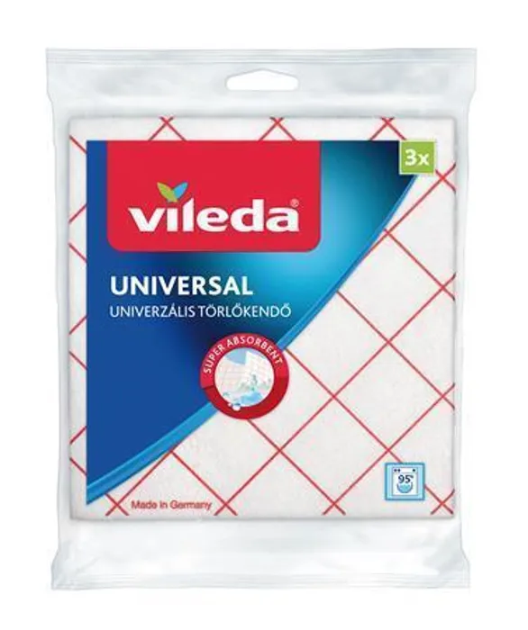 Hauptproduktbild Utěrka, 34x36 cm, 3 ks, VILEDA "Universal", bílo-červená
