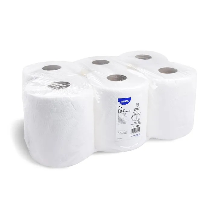Hauptproduktbild Utěrka (PAP FSC Mix) 2vrstvá s ražbou bílá průměr 18cm 19cm x 100m [6 ks]