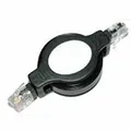 UTP-Patchcord, Cat.5e, RJ45 M-1.2m, ungeschirmt, aufrollbar, schwarz, economy