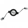 Weiteres Produktbild UTP-Patchcord, Cat.5e, RJ45 M-1.2m, ungeschirmt, aufrollbar, schwarz, Logo, LOGO bag