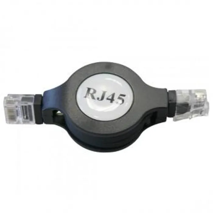 Hauptproduktbild UTP patchcord, Cat.5e, RJ45 M-1.2m, nestíněný, navíjecí, černý, Logo, LOGO bag