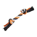 Baumwolle HipHop Knoten 2 Dochte, grau - dunkelgrau, orange 20cm, 55g