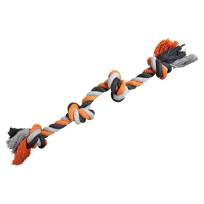 Knot HipHop Baumwolle 4 Dochte, grau, dunkelgrau, orange 60cm, 340g