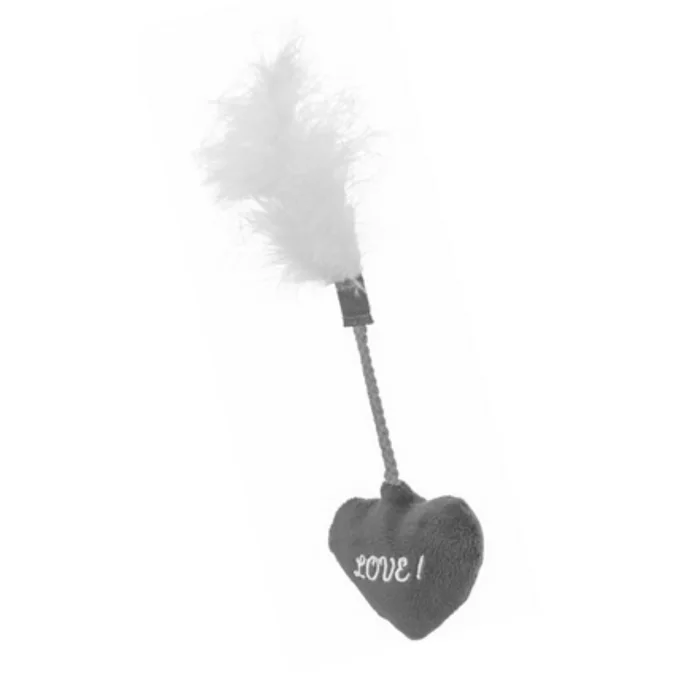 Hauptproduktbild Valentine´s heart - valentýnská hračka pro kočky - srdce s peřím, plyš, 20 cm