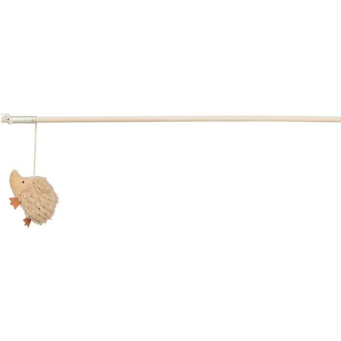 Hauptproduktbild Vánoční hrací prut s ježkem a catnipem, 48 cm, plyš/dřevo, béžová/zlatá