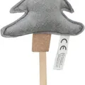 Weiteres Produktbild Vánoční hrací prut se stromkem a catnipem, 48 cm, filc/dřevo, šedá