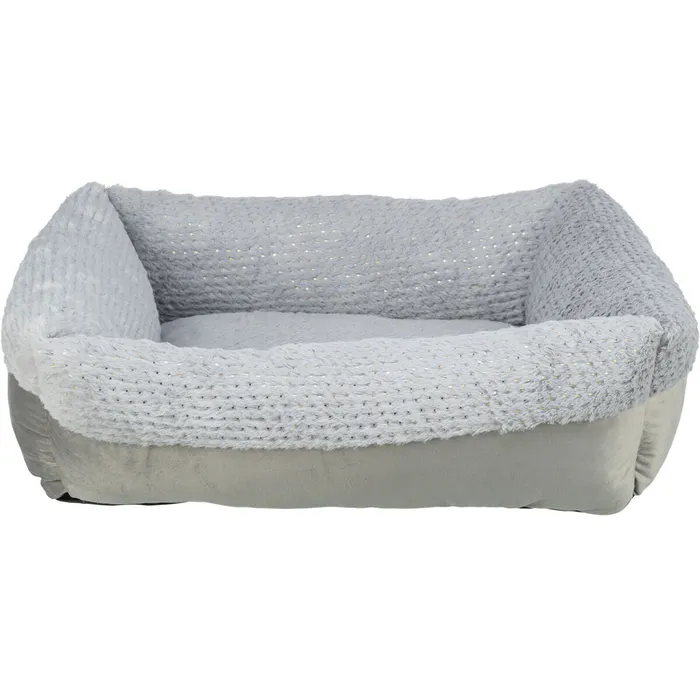 Hauptproduktbild Vánoční sametové lůžko LIVIA Soft s hebkým okrajem, šedá100 x 70 cm
