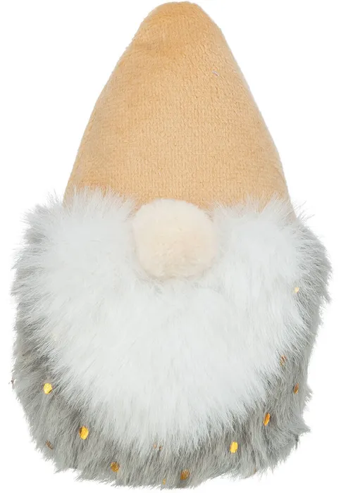 Hauptproduktbild Vánoční skřítek s catnipem, 10 cm, plyš, béžová/šedá/bílá