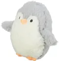 Vánoční tučňáček, bez zvuku, 16 cm, plyš, bílá/šedá