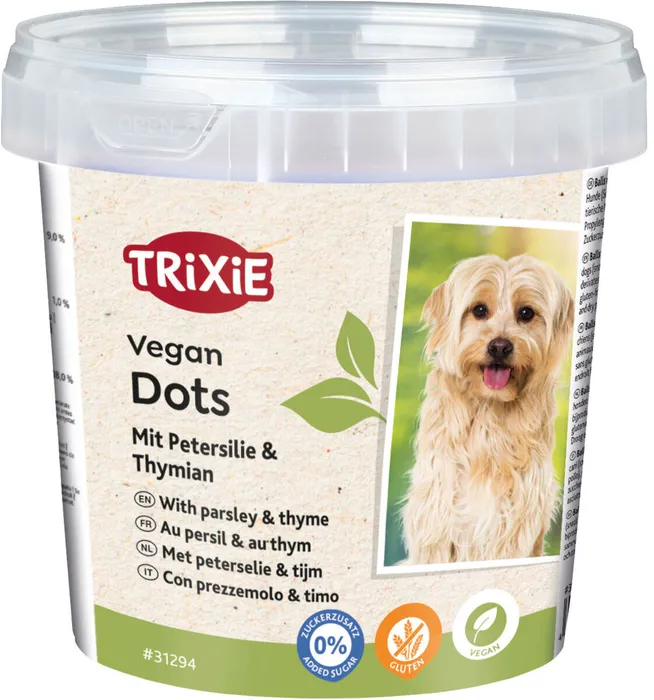 Hauptproduktbild Vegan Dots, měkké mini válečky s petrželí a tymiánem, 200 g