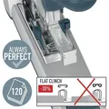 Leitz 5553 Großraumhefter mit Flachheftung, Silber