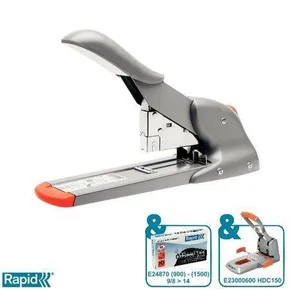 Rapid Fashion HD110 Hefter mit hoher Kapazität, Silber/Orange