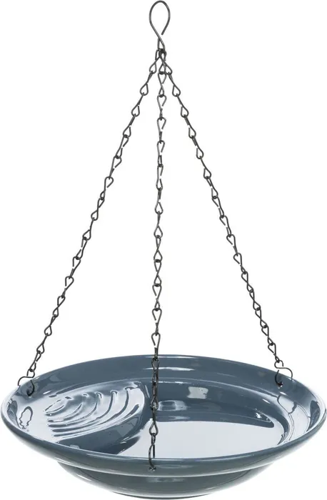 Hauptproduktbild Venkovní závěsná keramická lázeň pro ptactvo, 550ml / 26 cm, modrá