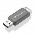 Verbatim USB-Stick, 2.0, 128 GB, DataBar, grau, 49456, für die Datenspeicherung