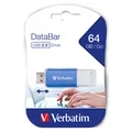 Verbatim USB-Stick, 2.0, 64 GB, DataBar, blau, 49455, für die Datenspeicherung