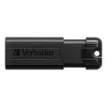 Verbatim USB flash disk, USB 3.0 (3.2 Gen 1), 256GB, PinStripe, Store N Go, schwarz, 49320, USB A, mit herausziehbarem Konnektro