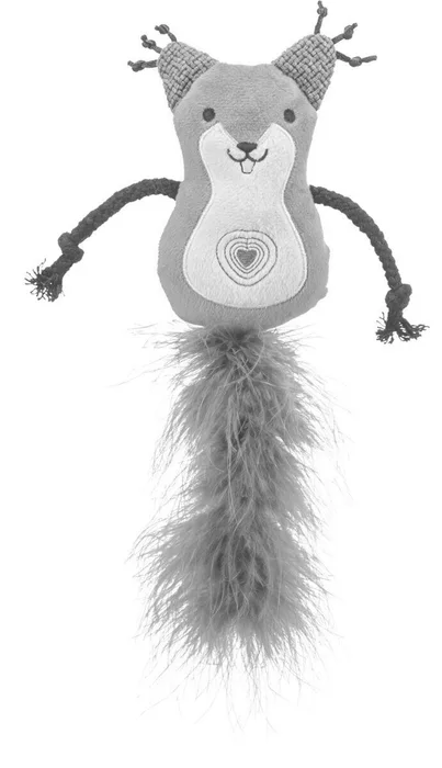 Hauptproduktbild Veverka s peříčkovým ocasem, catnip, 12cm/24 cm, plyš