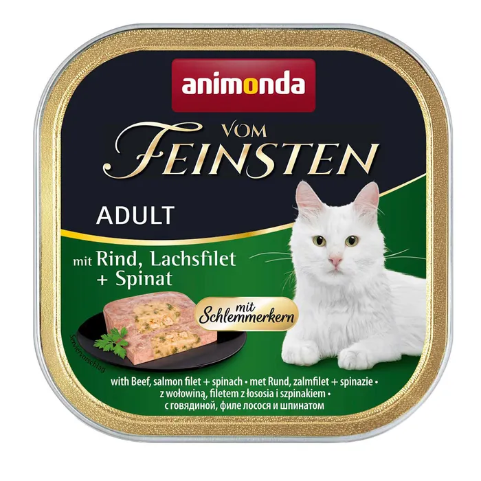 Hauptproduktbild V.Feinsten CORE hovězí, losos filet + špenát pro kočky 100g
