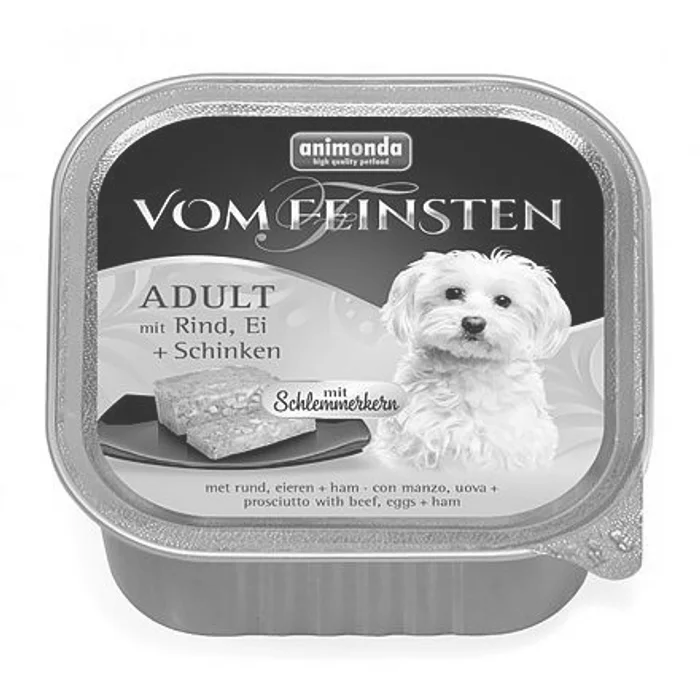 Hauptproduktbild V.Feinsten CORE hovězí, vejce + šunka pro psy 150g