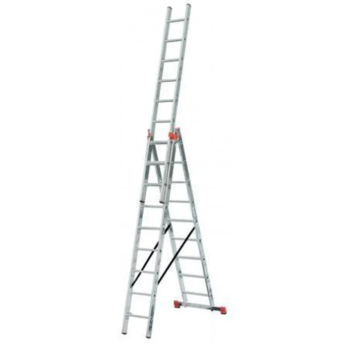 Hauptproduktbild Víceúčelový žebřík, 3x9 příček, hliníkový,  KRAUSE "Tribilo"