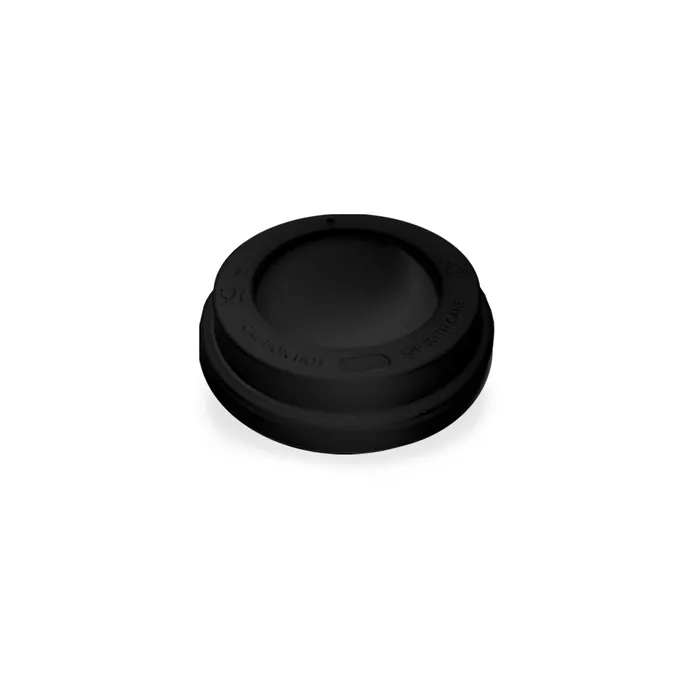 Hauptproduktbild Víčko vypouklé černé pro papírové kelímky průměr 73 mm [100 ks]