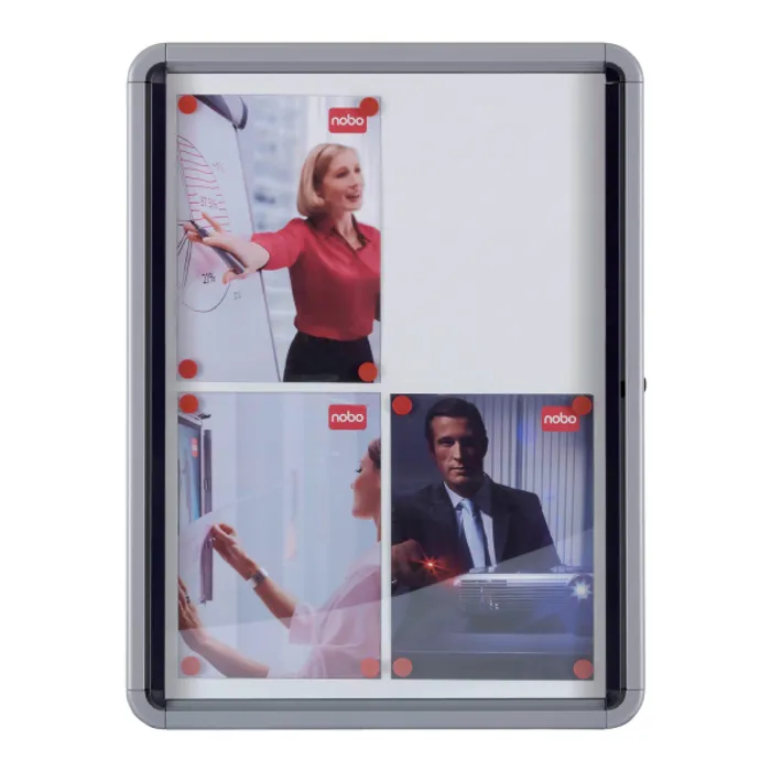 Hauptproduktbild Vitrína Nobo, vnitřní, kov, 9xA4