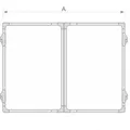 Weiteres Produktbild Innentischvitrine vertikal 120x180cm - blauer Textilfilz