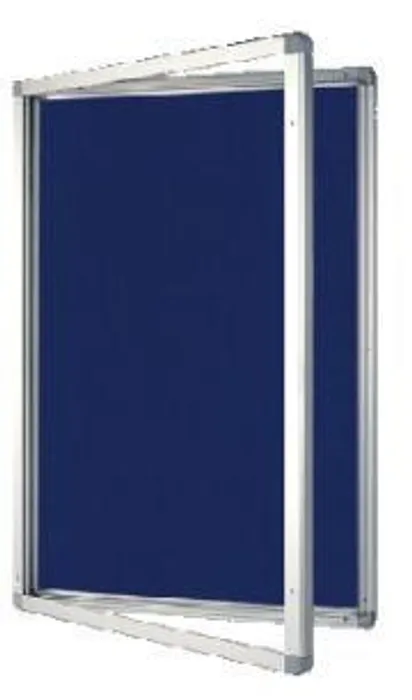 Hauptproduktbild Vitrína vnitřní vertikální 60 x 90 cm - modrá textilní filc