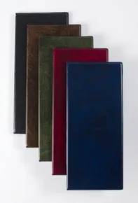 Visitenkarte vierreihig glänzend schwarz