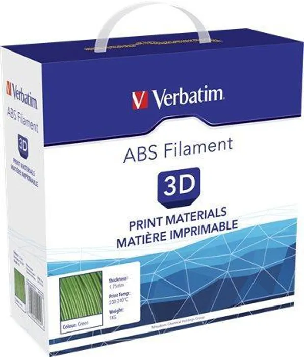 Hauptproduktbild Vlákno ABS pro 3D tiskárny, zelená, 1,75 mm, 1kg, VERBATIM