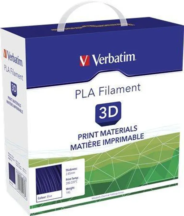 Hauptproduktbild Vlákno PLA pro 3D tiskárny, modrá, 2,85 mm, 1kg, cívka, VERBATIM