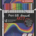 Weiteres Produktbild Fasermarker mit flexibler Pinselspitze STABILO Pen 68 Pinsel ARTY - 18er-Etui