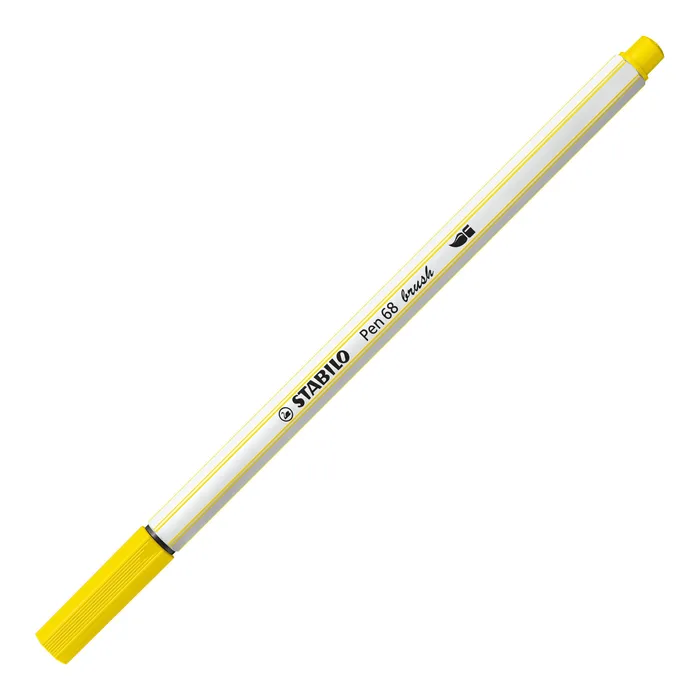 Hauptproduktbild Vláknový fix s flexibilním štětcovým hrotem STABILO Pen 68 brush citronová žlutá [1 ks]