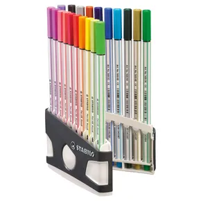 Fasermarker mit flexibler Pinselspitze STABILO Pen 68 Pinsel ColorParade ARTY - 20 Stk