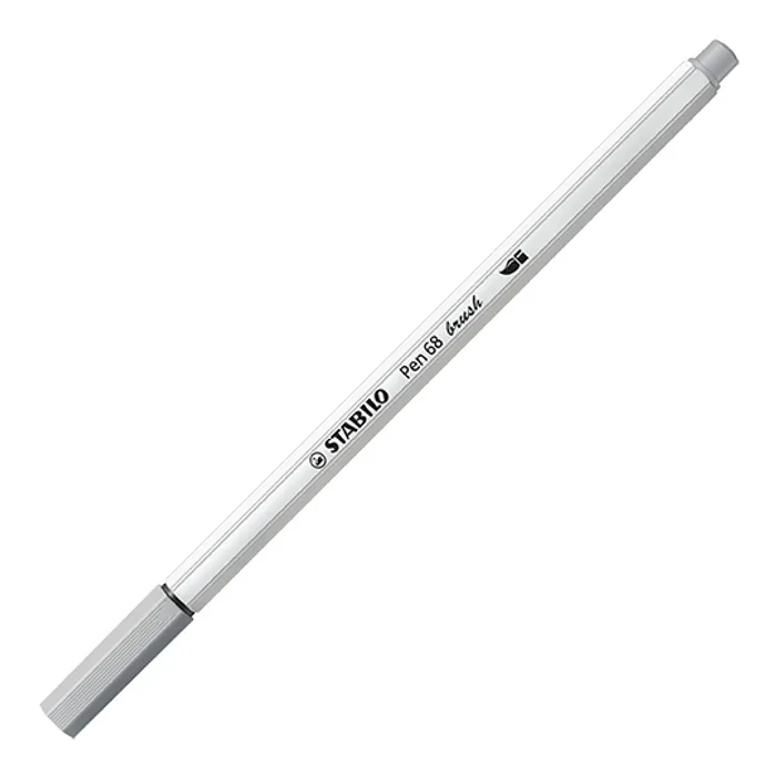 Hauptproduktbild Vláknový fix s flexibilním štětcovým hrotem STABILO Pen 68 brush studená šedá [1 ks]
