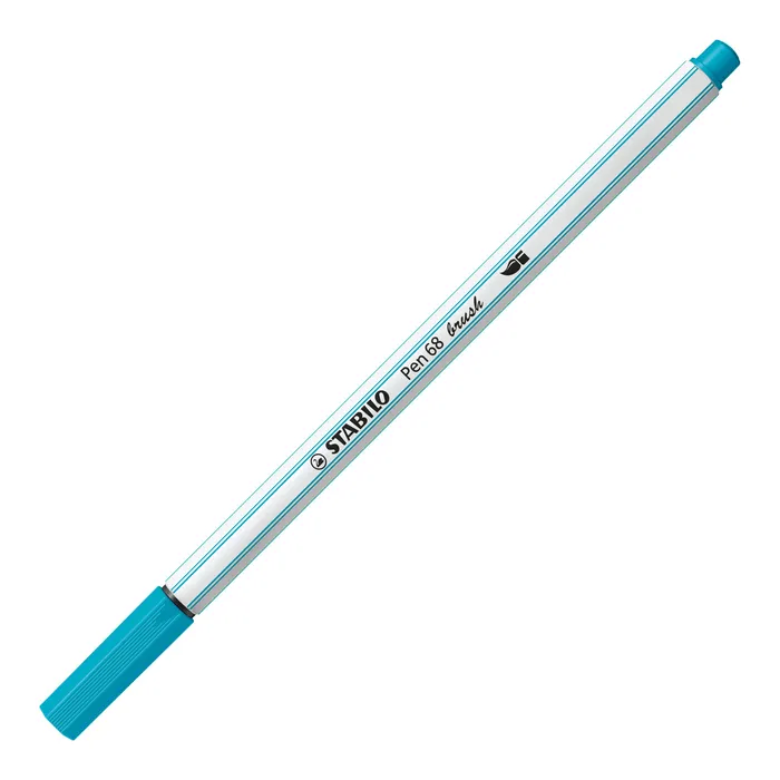 Hauptproduktbild Vláknový fix s flexibilním štětcovým hrotem STABILO Pen 68 brush světle modrá [1 ks]