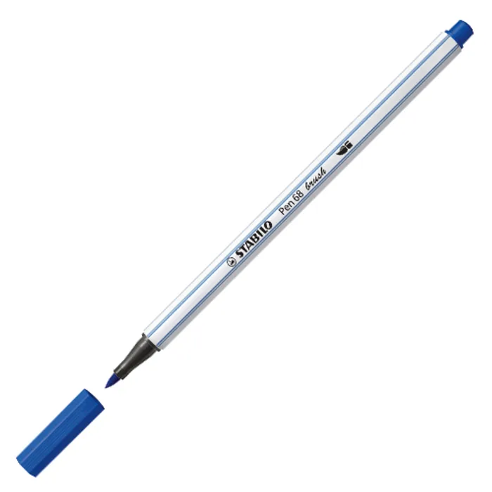 Hauptproduktbild Vláknový fix s flexibilním štětcovým hrotem STABILO Pen 68 brush ultramarínová [1 ks]